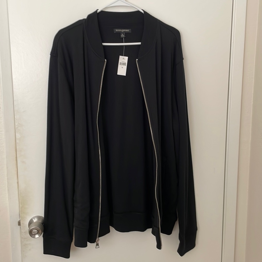 Banana Republic Factory Men’s XL Dress Bomber Jacket Black